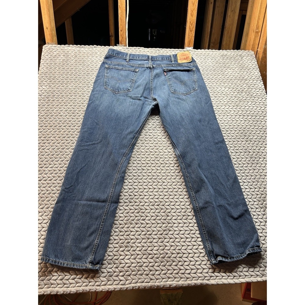 Levis 569 Loose Straight Jeans Mens 38x34 Blue Denim Medium Wash 100% Cotton NWT